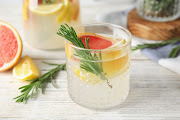 Citrus and rosemary G&T.