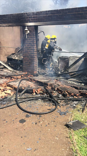 Caption: A Durban home was wrecked by fire on Thrusday. Picture Credit: Netcare911