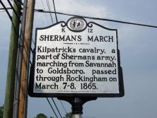 Kilpatrick's Cavalry, a part of Sherman's Army, marching from Savannah to Goldsboro, passed through Rockingham on March 7-8, 1865.Plaque via North Carolina Highway Historical Marker Program, and...