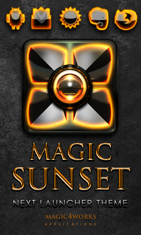 Android application Sunset Next Launcher theme screenshort