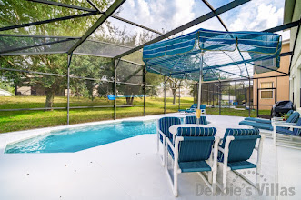 Legacy Park villa with a large private pool deck