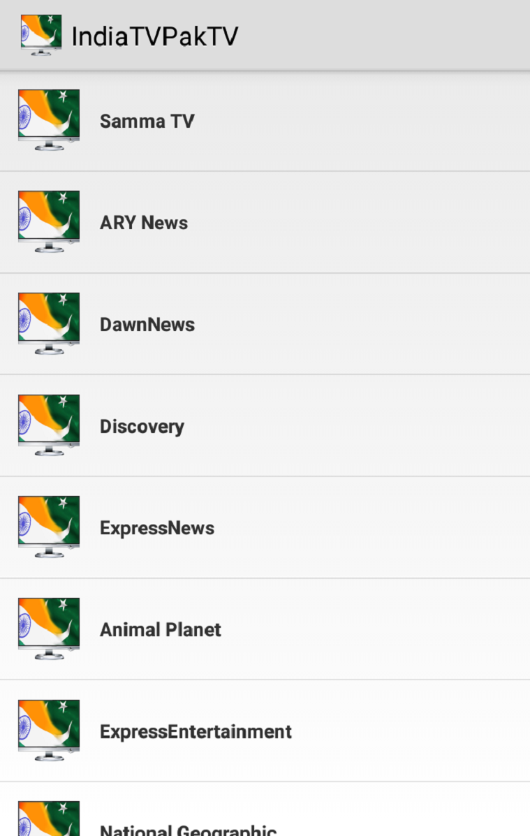 Android application Live India TV Pakistan TV screenshort