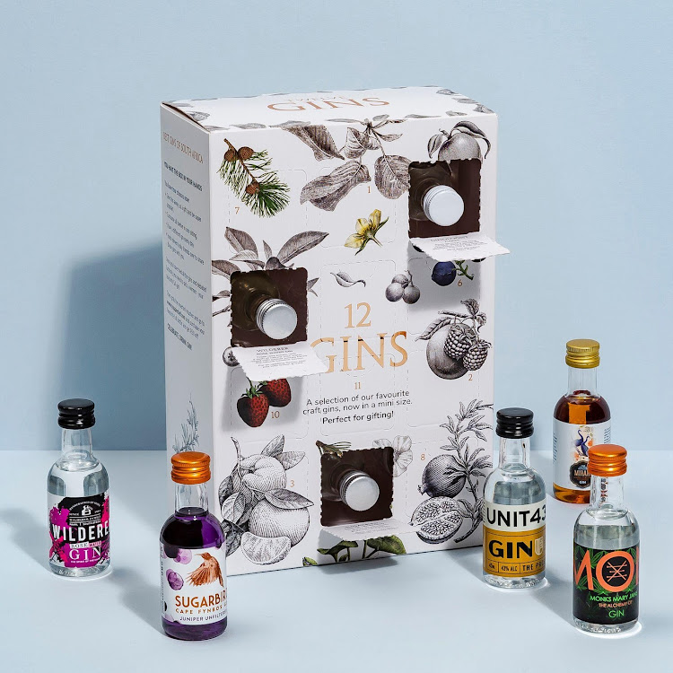 The Sugarbird advent calendar gift box allows gin enthusiasts to try out a range of South African artisanal gins.