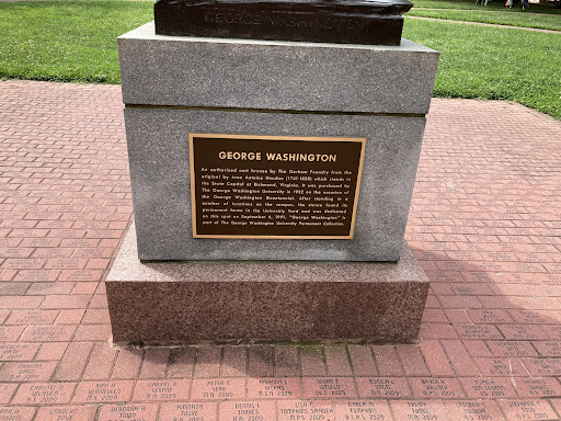 George Washington   An authorized cast bronze by The Gorham Foundry from the original by Jean Antoine Houden (17 41–18 28) which stands in the state capital at Richmond, Virginia. It was purchased...