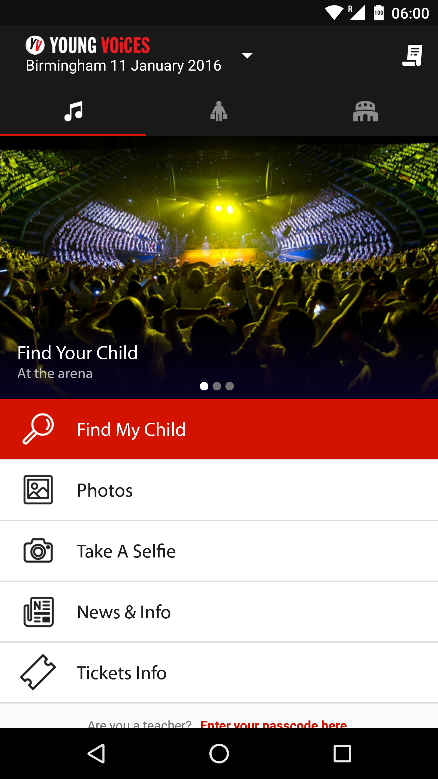 Android application Young Voices screenshort