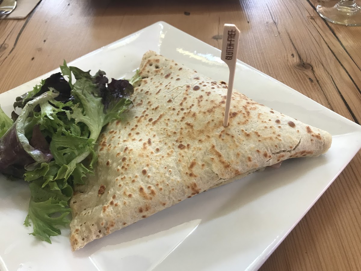 Skinny Pancake in Quechee VT (White River Jct)never disappoints! Gluten free buckwheat crepe with savory or sweet fillings!