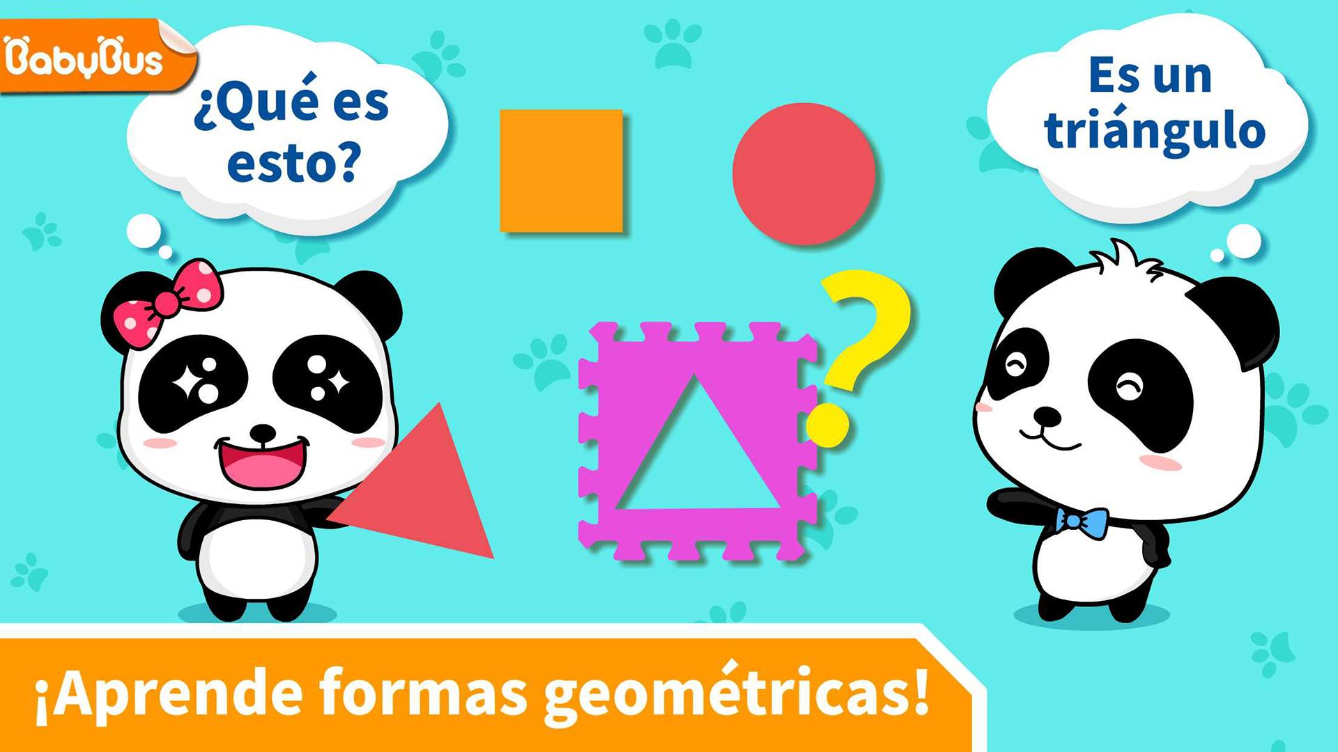 Android application Baby Panda Learns Shapes screenshort