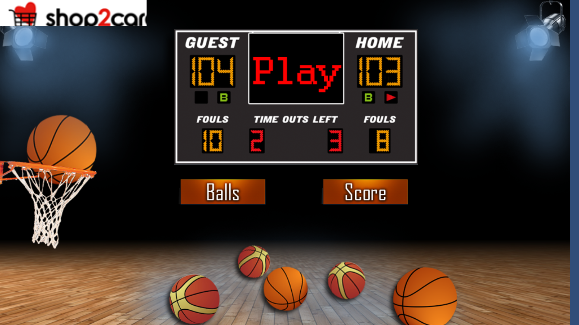 Android application pro basket shooter screenshort