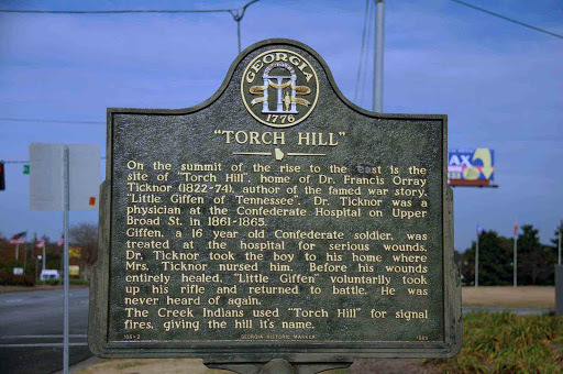 On the summit of the rise to the east is the site of "Torch Hill", home of Dr. Francis Orray Ticknor (1822-1874), author of the famed war story, "Little Giffen of Tennessee". Dr. Ticknor was a...