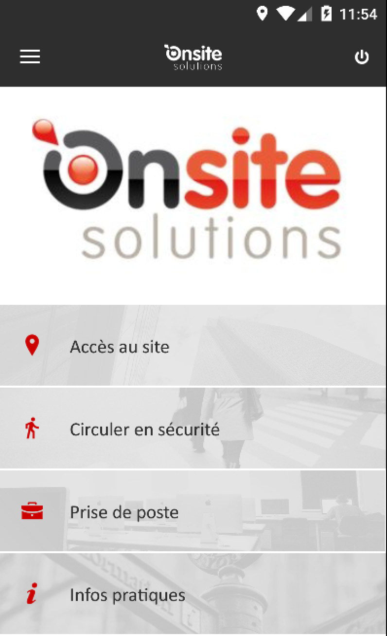 Android application Adecco OnSite screenshort