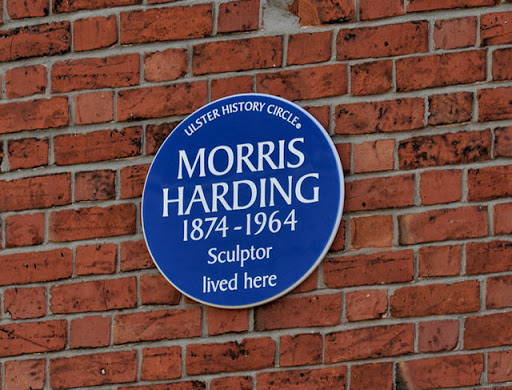 A plaque on a house at Church Road, Holywood commemorating the sculptor Morris Harding Link. Much of his work is inside St Annes Cathedral Link but one small external work can be seen on...