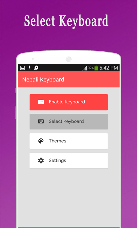 Android application Nepali Keyboard screenshort
