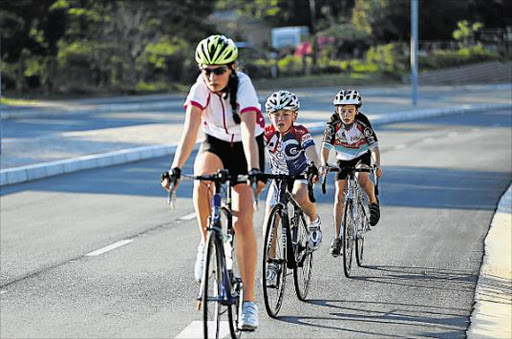 PEDAL POWER: Young cyclists compete in the third round of the Crit cycling series Picture: SIBONGILE NGALWA