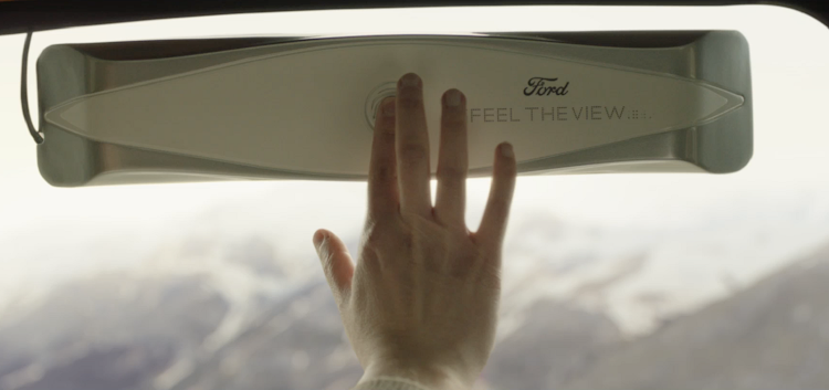 Ford's Feel The View technology allows blind or partially sighted passengers 'watch' passing scenery using smart windows with haptic feedback.