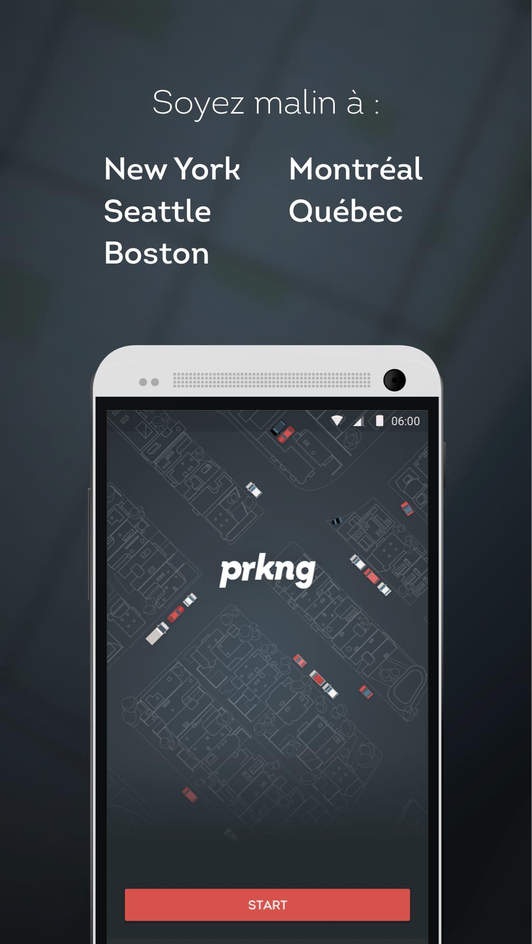 Android application prkng - Beta version screenshort