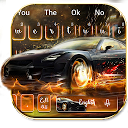 ダウンロード Black Fire Sports Car Keyboard Theme をインストールする 最新 APK ダウンローダ