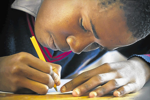 A pupil writing their matric exam. File photo.