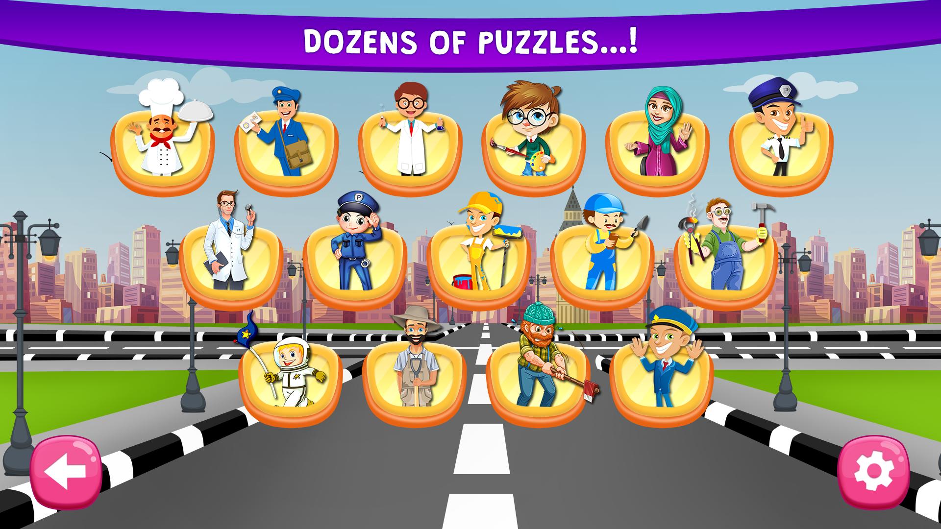 Android application Kids Professions And Tools Puzzle screenshort