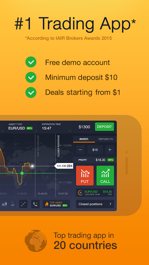 Android application IQ Option – Trading Platform screenshort