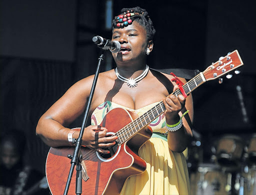 One of the Eastern Cape Audio Visual Centre artists, afro-soul singer Csana