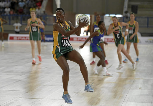 Proteas captain Bongiwe Msomi in action against Namibia during the Diamond Challenge in Polokwane.