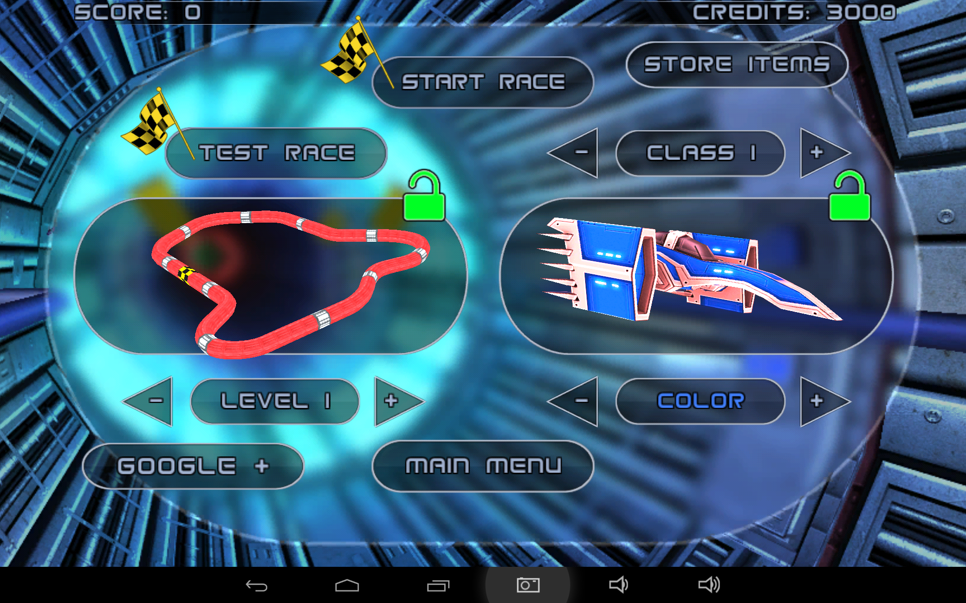 Android application Spaceship Racing screenshort