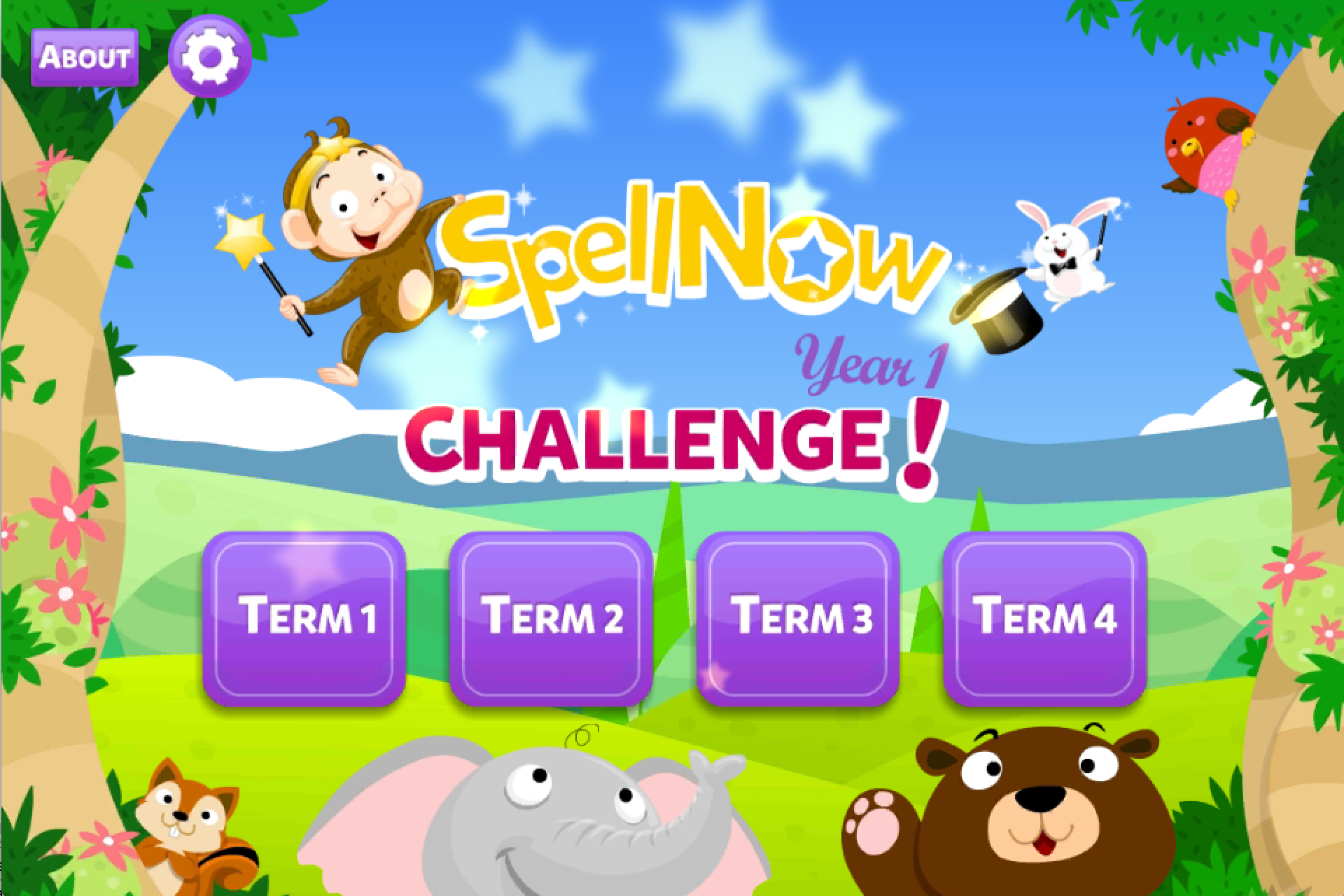 Android application SpellNow Year 1 Challenge screenshort