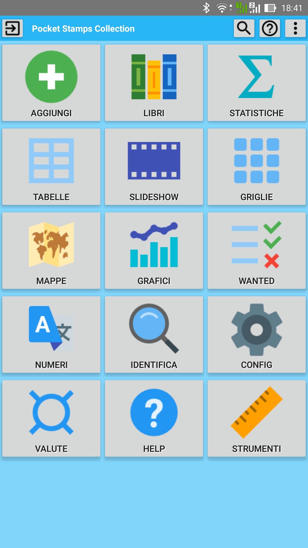 Android application Pocket Stamps Collection screenshort