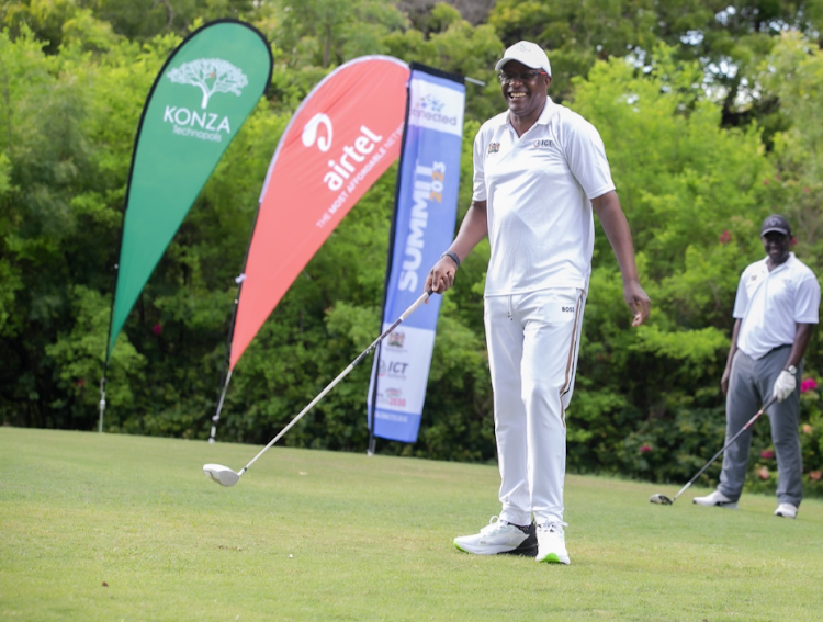 ICT CS Eliud Owalo during the 2023 Waziri Golf Tournament