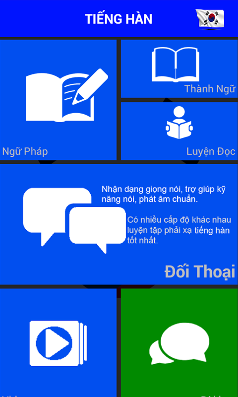 Android application Học Tiếng Hàn Quốc screenshort