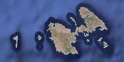 The Aegean island of Astypalaia, where the carvings were found.