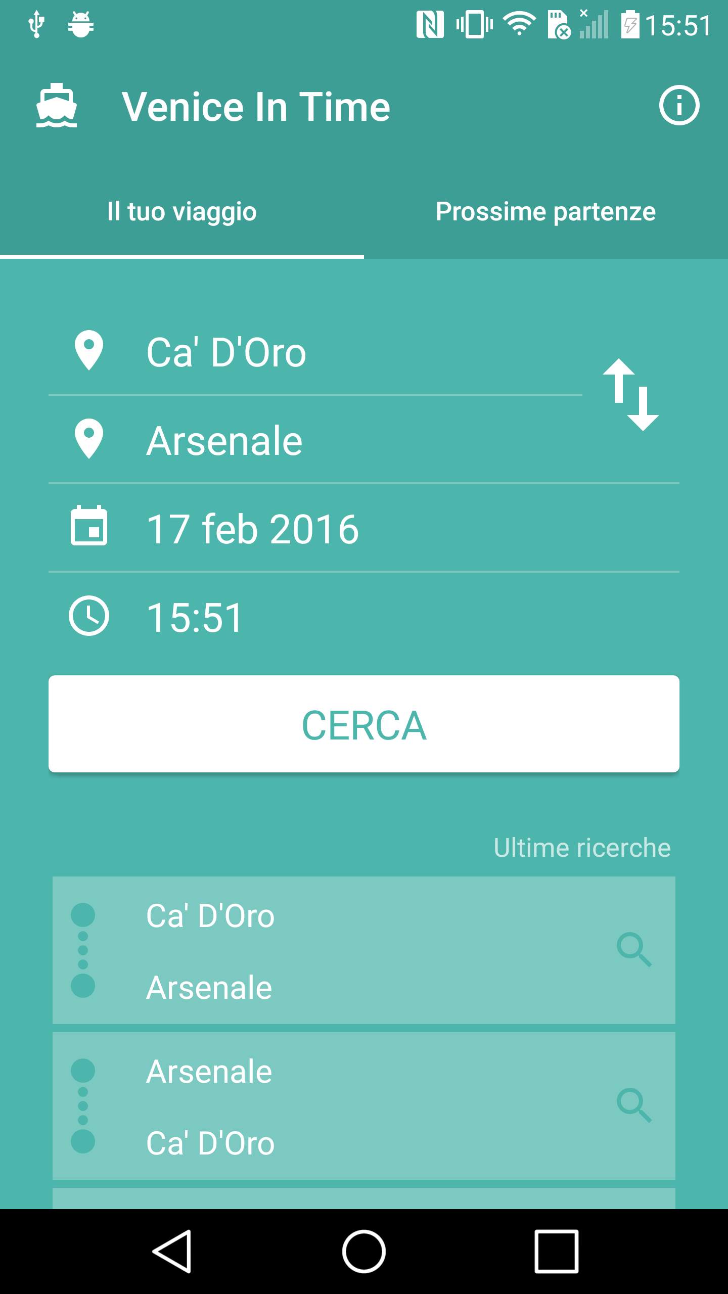 Android application Venice In Time screenshort