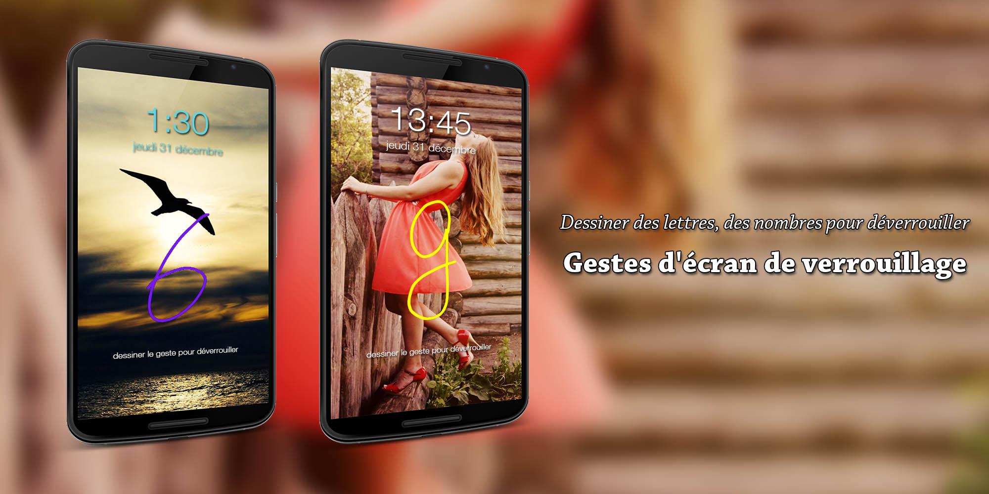 Android application Gesture Lock Screen screenshort