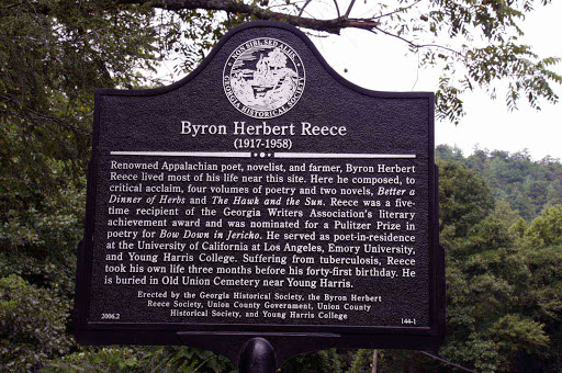 Renowned Appalachian poet, novelist, and farmer, Byron Herbert Reece lived most of his life near this site. Here he composed, to critical acclaim, four volumes of poetry and two novels, Better a...