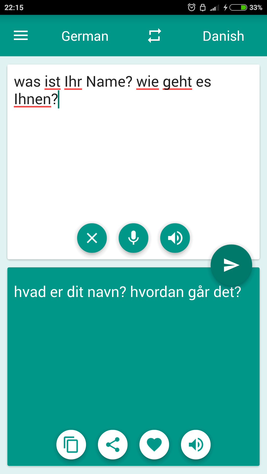 Android application Danish-German Translator screenshort