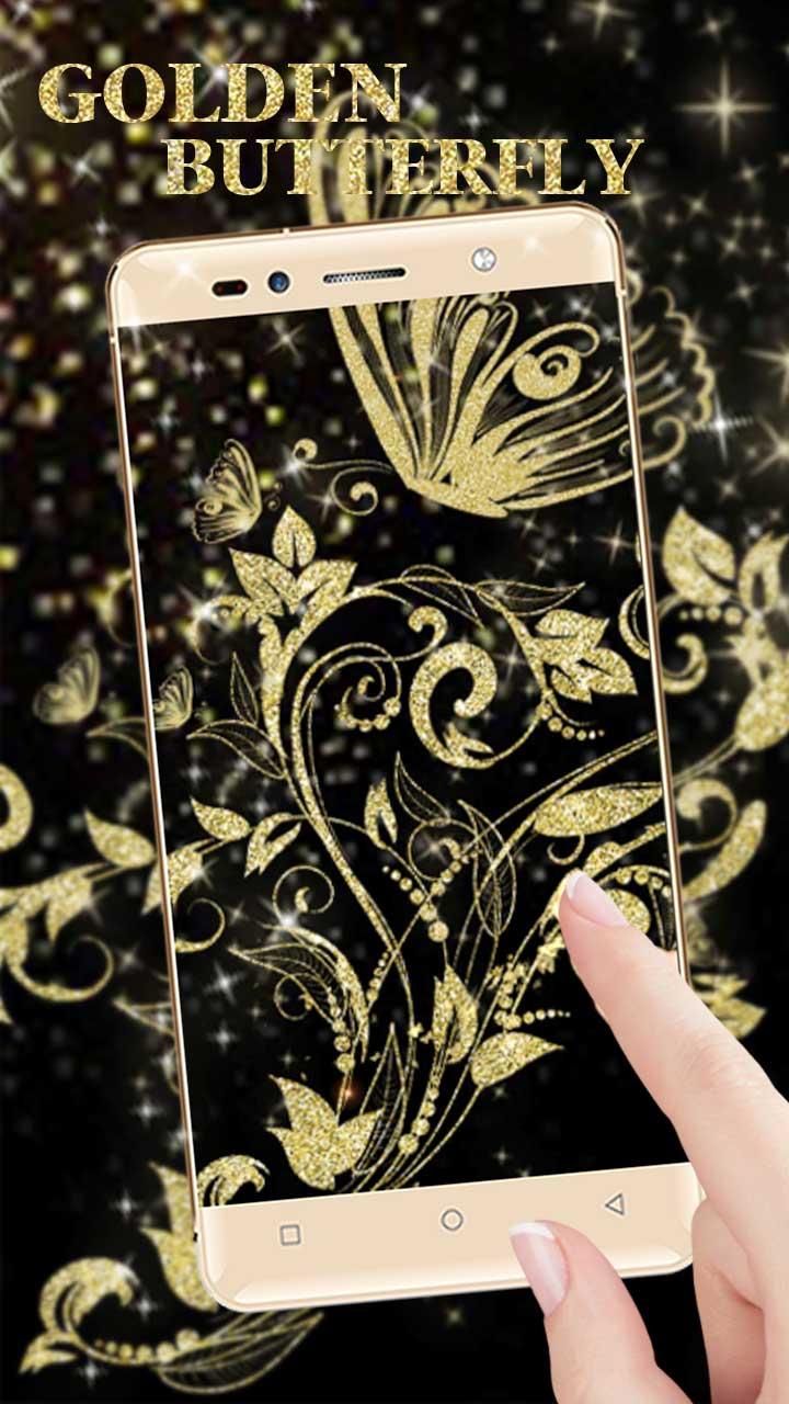 Android application Glorious golden butterfly HD screenshort