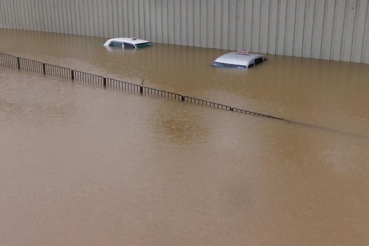 A view of cars submerged at a flooded area after heavy rains, in Hong Kong, China, on September 8 2023. Picture: TYRONE SIU/REUTERS
