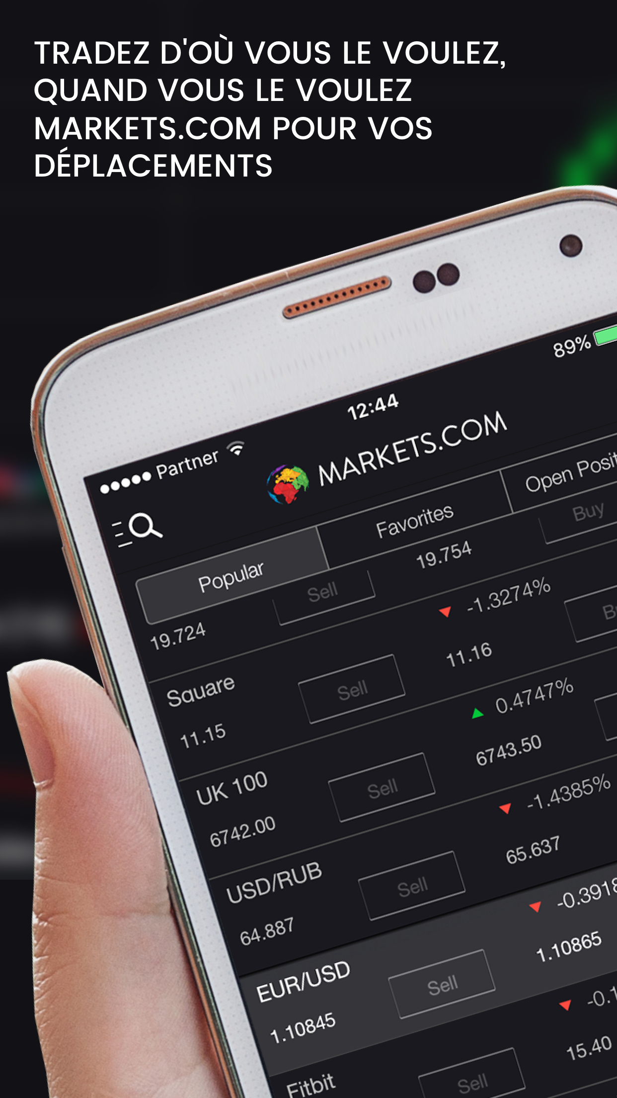 Android application Markets.com Online CFD Trading screenshort