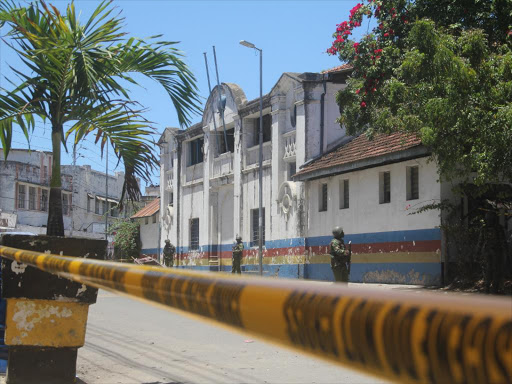Central police station in Mombasa that was attacked by suspected terrorists, September 11, 2016. /EKANA JACOB