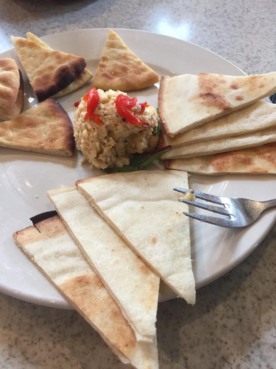 They will substitute pita bread on the appetizer menu with gluten free pizza crust! This was great so my non-gf family members and my gf family members could share an appetizer.
