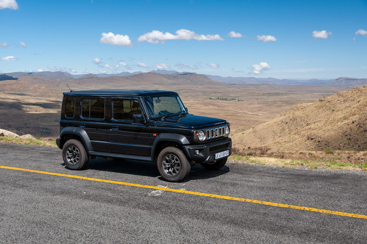 Extended wheelbase makes the Jimny five-door feel a bit more stable at highway speeds than its three-door sibling.