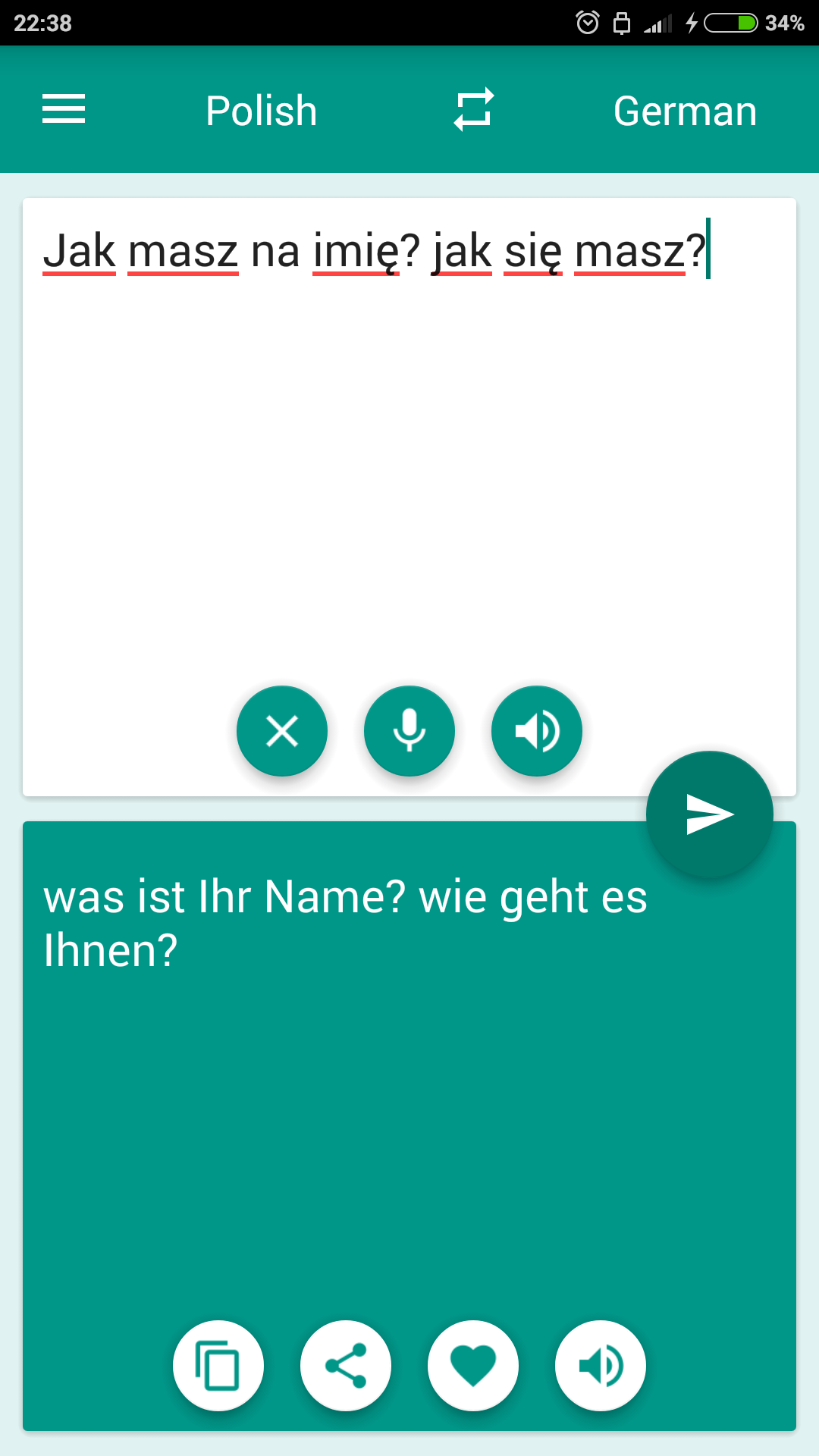 Android application German-Polish Translator screenshort