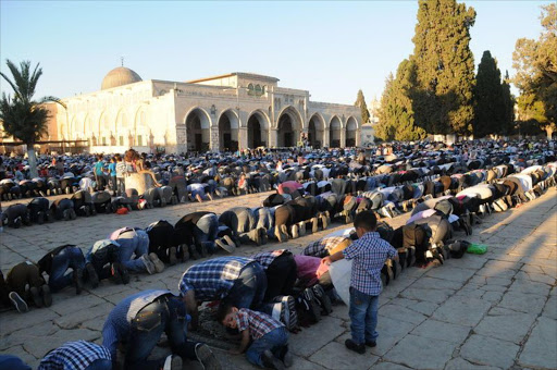 Prayers at the Al Aqsa mosque. File photo