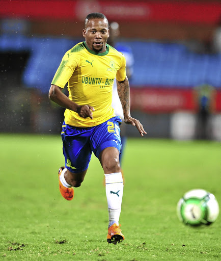 Aubrey Ngoma is one of the players who could get a run when Mamelodi Sundowns face Leones Vegetarianos in a CAF Champions League fixture tomorrow. /Samuel Shivambu / BackpagePix