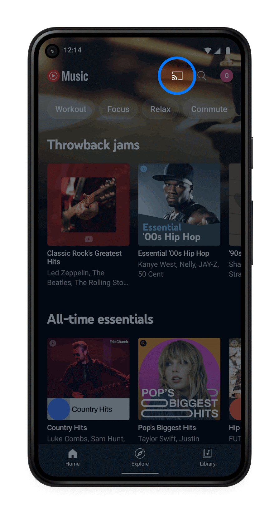 Android music cast gif