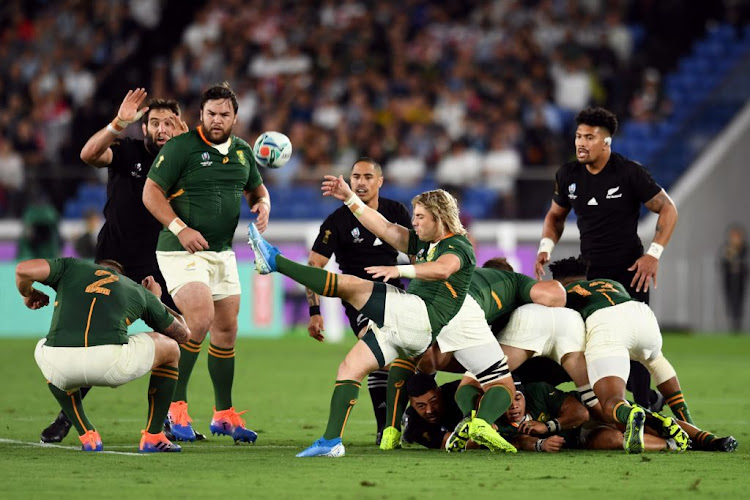 Rassie Erasmus's conservative game plan of tactical kicking and territorial dominance didn’t pay off on the scoreboard in the Rugby World Cup match between South Africa and New Zealand at International Stadium Yokohama, in Yokohama, Japan, on September 21 2019.