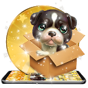 ダウンロード Cute Brown Puppy  Theme をインストールする 最新 APK ダウンローダ