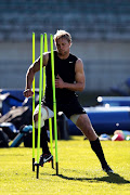 Lewis Moody of England takes part in a rehabilitation session during an England IRB Rugby World Cup 2011 training session at Carisbrook on September 5, 2011 in Dunedin, New Zealand