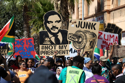 Thousands protest in Cape Town on Friday demanding the removal of President Jacob Zuma.