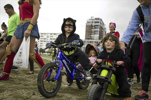 WORLD NEEDS HEROES: Junior superheroes came out in huge numbers to support the Charity Dash in Greenpoint, Cape Town, yesterday. The event was held to raise funds for cancer charities